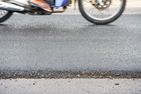 new asphalt road cover old asphalt roadの写真素材