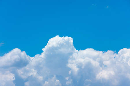 beautiful half clouds and blue skyの写真素材