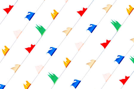 colorful flick flag on white background, celebrities symbolの写真素材