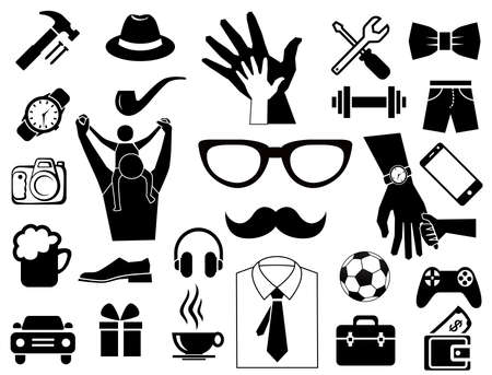 father day icon set for use designのイラスト素材