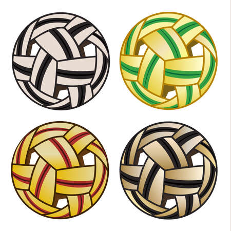sepak ball, takraw vector setのイラスト素材