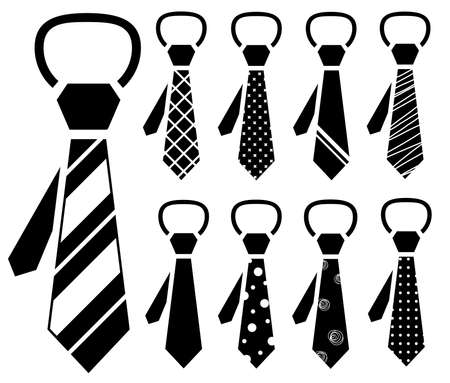 design pattern of necktie icon setのイラスト素材