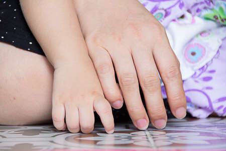 hand mother and childの写真素材