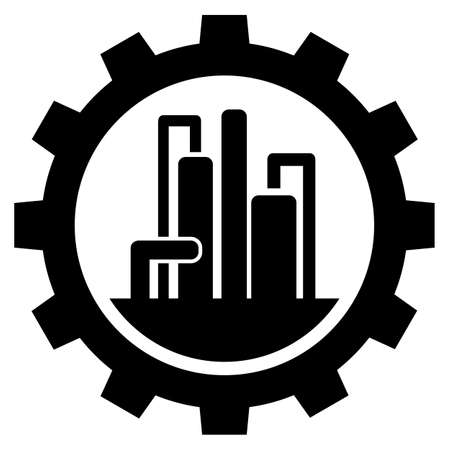 Petroleum refining industry sign icon isolated illustration on white backgroundのイラスト素材