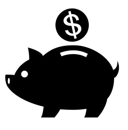 piggy bank sign icon, saving money conceptのイラスト素材