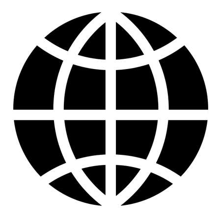 simple world, globe icon, vector symbolのイラスト素材