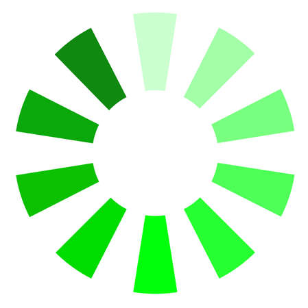 green progress upload, download symbol, web design spinner icon templateのイラスト素材