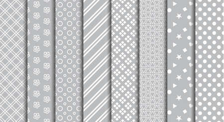 seamless pattern vector set design for necktie, paper, fabric, handkerchief, scarf, gift wrap and accessory backgroundのイラスト素材