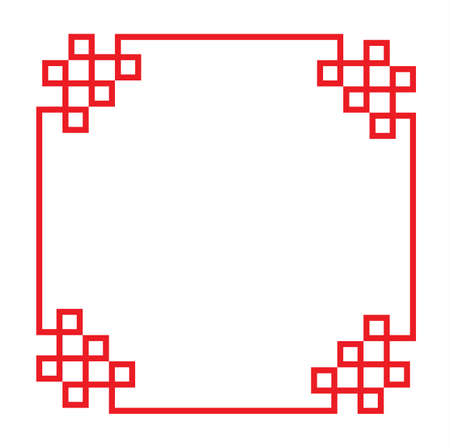 chinese pattern frame, vector border art china styleのイラスト素材