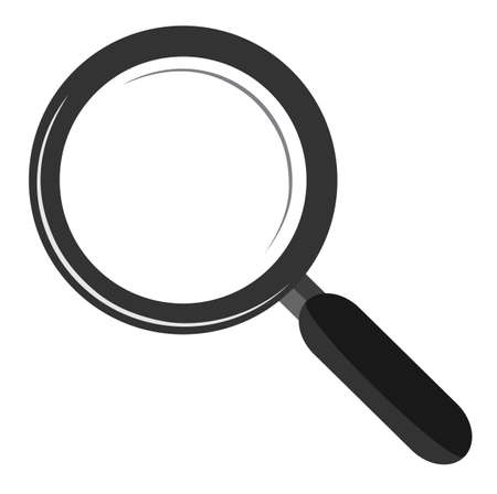 magnifying flat icon on white backgroundのイラスト素材