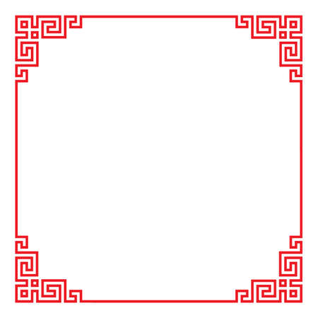 chinese border frame 33のイラスト素材