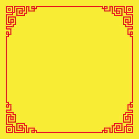 chinese border frame 34のイラスト素材