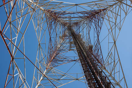Mobile phone communication antenna towerの写真素材