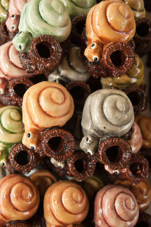 Earthenware in the marketの写真素材