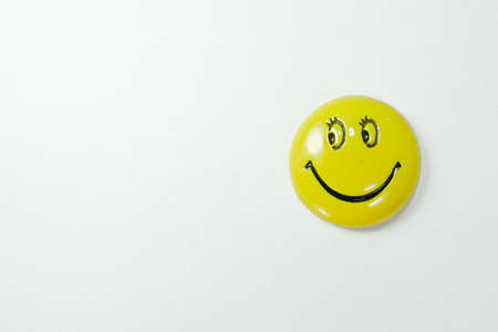  A smiling magnet on white backgroundの写真素材