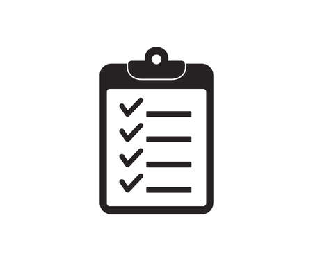 Checklist icon. Clipboard icon on white background. Vector illustration.のイラスト素材