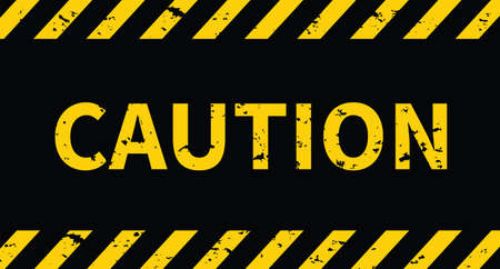 Safety First. Black and yellow line striped. Under Construction background. Vector illustration