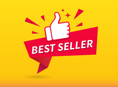 Best Seller Banner. Thumbs up icon. Vector illustrationのイラスト素材
