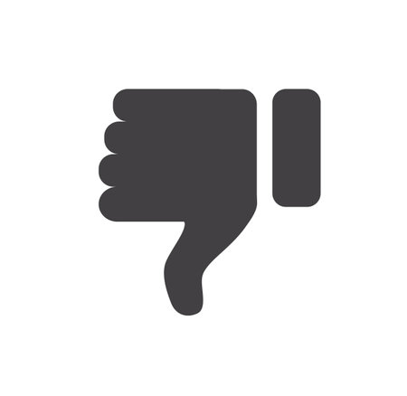 Hand Thumb Down icon. dislike icon isolated on white background. Vector illustration.のイラスト素材