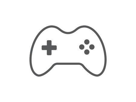 Controller game icon isolated on white background. Joystick icon. Flat design. Vector illustration.