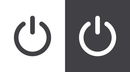 Power icon isolated on white background. Shut down symbol. Vector illustration.のイラスト素材