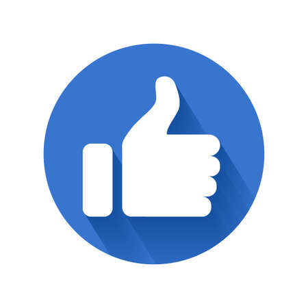 Thumb Up icon. Like icon on white background. Vector illustration.のイラスト素材