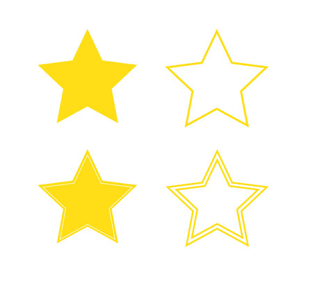 stars icon set. Stars rating review icon. Vector illustrationのイラスト素材