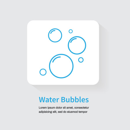 Soap bubbles icon. Water Bubbles. Foam shampoo isolated on white background. Vector illustrationのイラスト素材