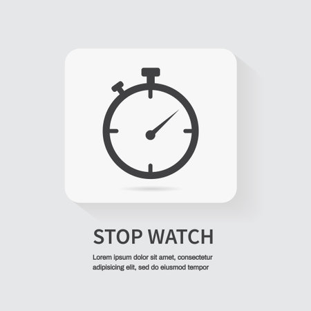 Stopwatch icon. Design for apps and websites. Vector illustrationのイラスト素材