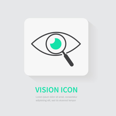 Vision icon. Company growth concept. flat icon for apps and websites. Vector illustration.のイラスト素材