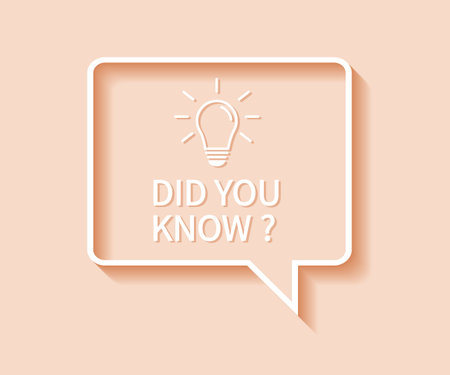 Did you know. message bubble with light bulb. Creative idea and inspiration concept. Vector illustrationのイラスト素材