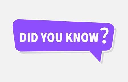 Did You Know with speech bubble on white background. Vector illustrationのイラスト素材