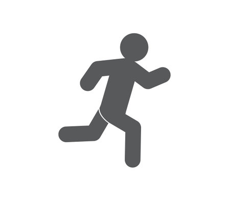 Running icon. Man fast run symbol. Vector illustrationのイラスト素材