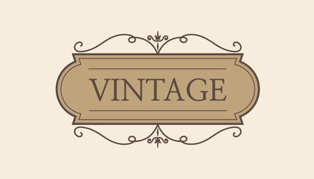 Vintage frame. Vintage style. retro labels. wedding ornaments. premium badge. Vector illustrationのイラスト素材