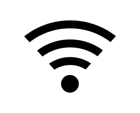 wifi and Wireless icon. Internet connection. Wifi Wireless Network icon. Vector illustrationのイラスト素材