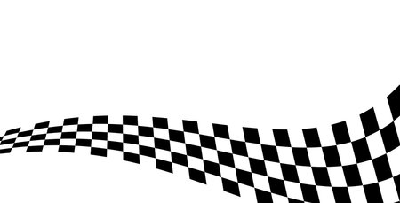 Race flag background. Checkered flag. Black and white checker. Start and finish flag. Vectorのイラスト素材