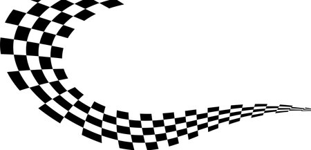 Race flag background. Checkered flag. Black and white checker. Start and finish flag. Vectorのイラスト素材