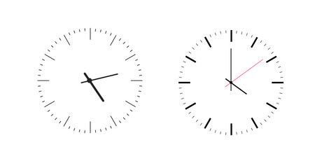 Wall clock. Simple wall clock. modern design wall clock. Analog clock.のイラスト素材