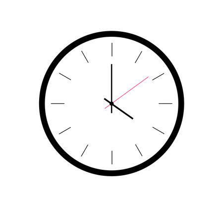 Wall clock. Simple wall clock. modern design wall clock. Analog clock.のイラスト素材