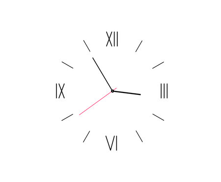 Wall clock. Simple wall clock. modern design wall clock. Analog clock.のイラスト素材