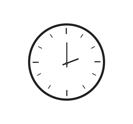 Wall clock. Simple wall clock. modern design wall clock. Analog clock.のイラスト素材
