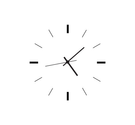 Wall clock. Simple wall clock. modern design wall clock. Analog clock.のイラスト素材