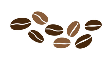 Coffee beans isolated on white background.のイラスト素材