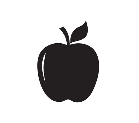 Apple icon. Apple silhouette on white background. Healthy food. Vectorのイラスト素材