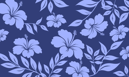 Hawaiian Seamless Pattern. Hibiscus flowers Pattern. fabric, clothing. floral background.のイラスト素材