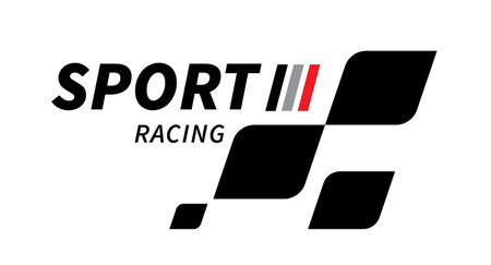 Race flag Design. Race flag icon logo. Racing stripes. Sport checkered. Motorsportのイラスト素材