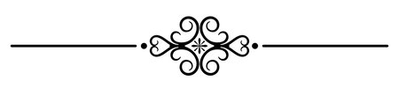 Vintage decorative line. text divider. Line border. Line separator, Border, Vintage divider, Underline element. Vector illustrationのイラスト素材
