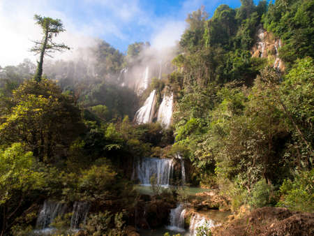 Thee Lor Sue Waterfall, north of Thailandの写真素材