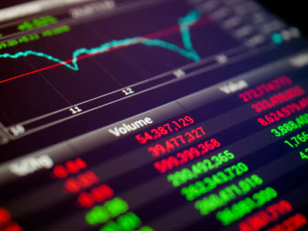 Display of Stock market quotesの写真素材