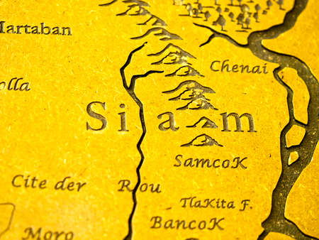 Siam geography map old name of Thailand